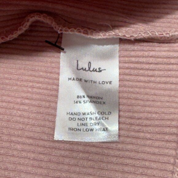 Lulu's Pink Ribbed Midi Dress - Picture 5 of 10